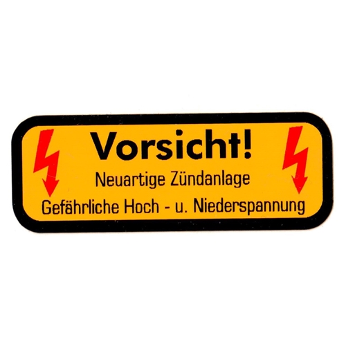 CDI Decal, Vorsicht