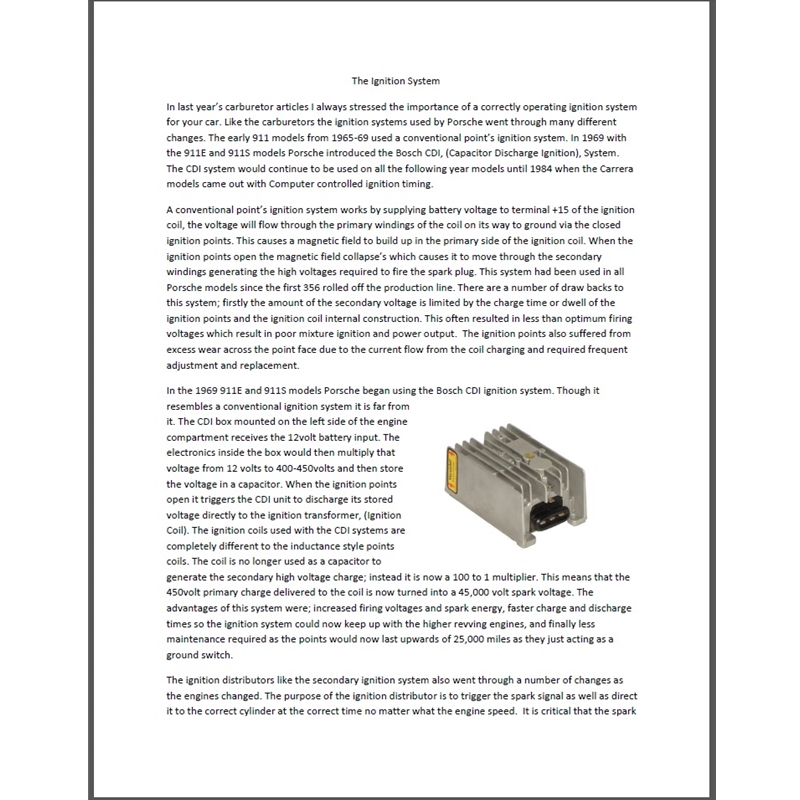 Ignition System Article