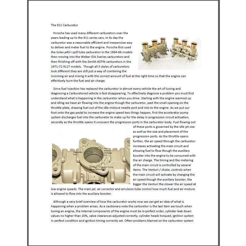 The 911 Carburetor Part 1