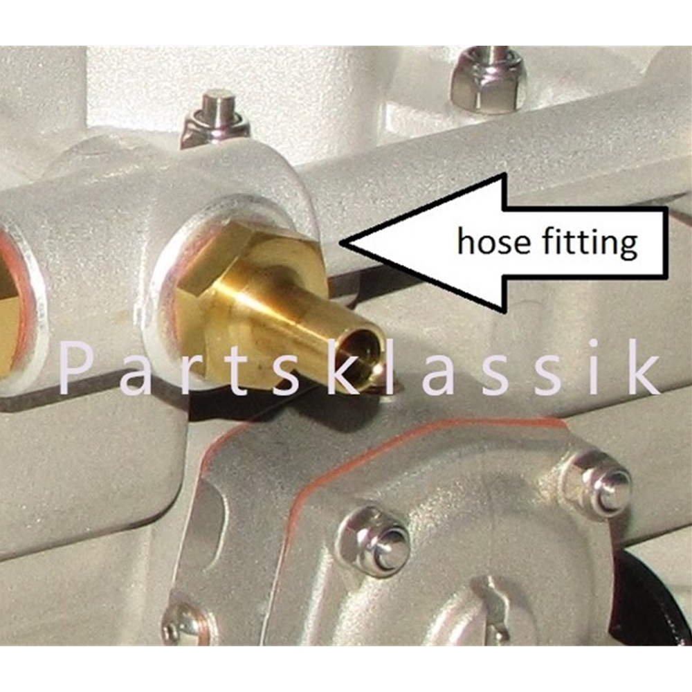 Fuel Rail hose fitting, PMO carburetors