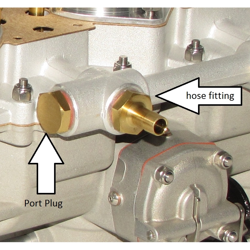 Fuel Rail Plug, PMO carburetors