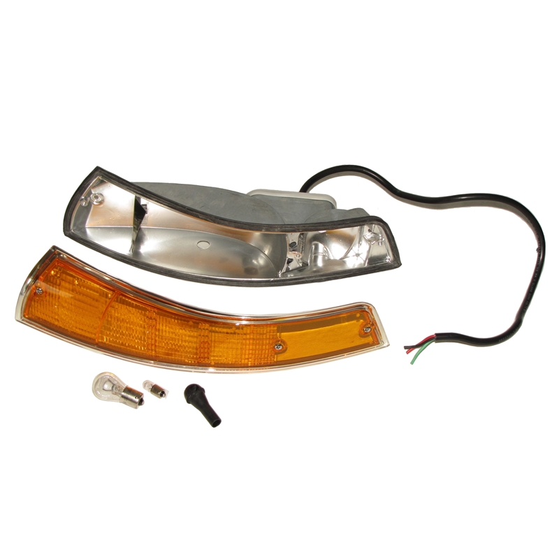 Turn Signal Housing Assembly, Silver Trim Left