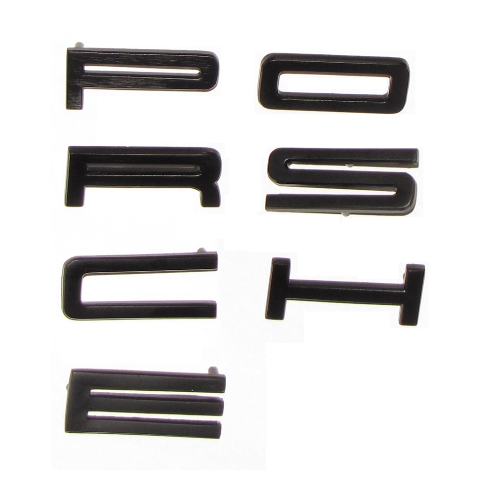 Emblem, Letter Set Black, 1970-73