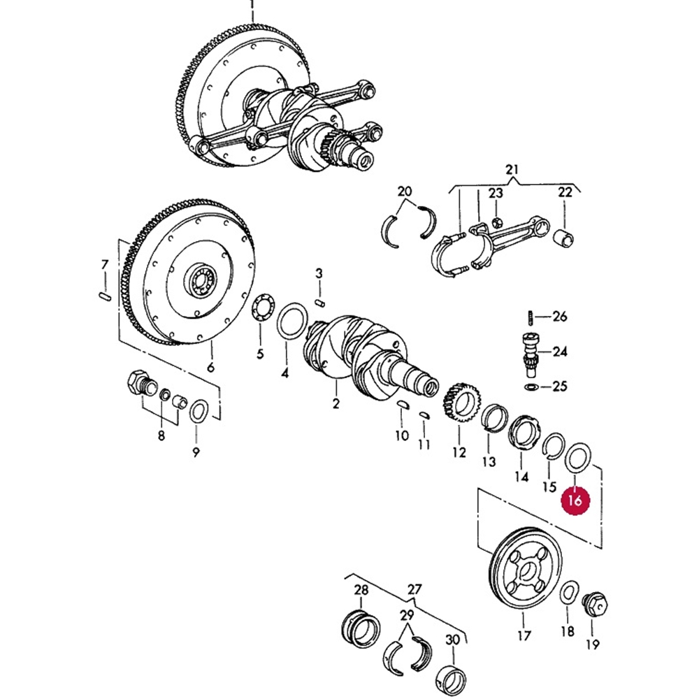 Oil Slinger, Front Pulley 356/912