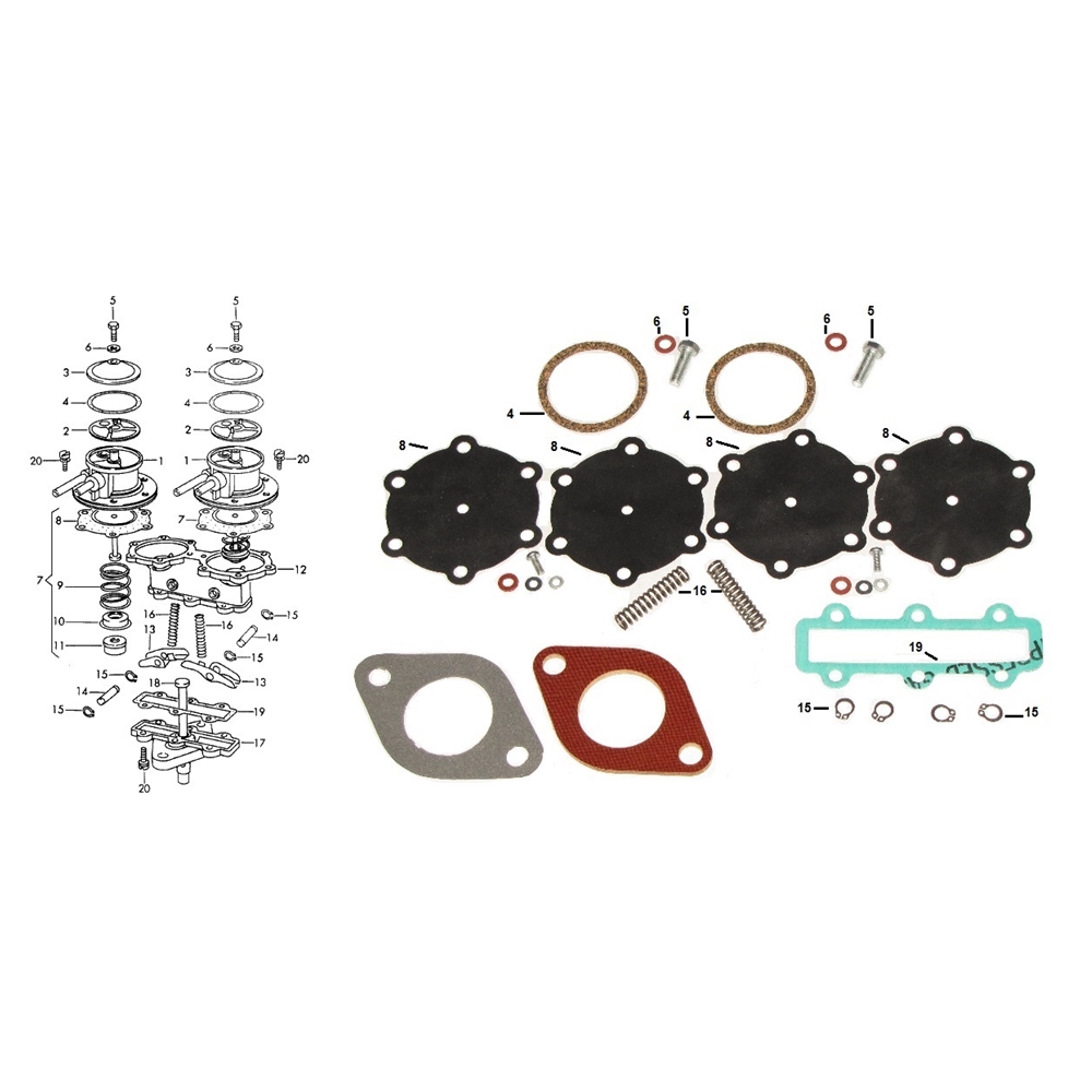 Fuel Pump Kit for Solex Double Pump