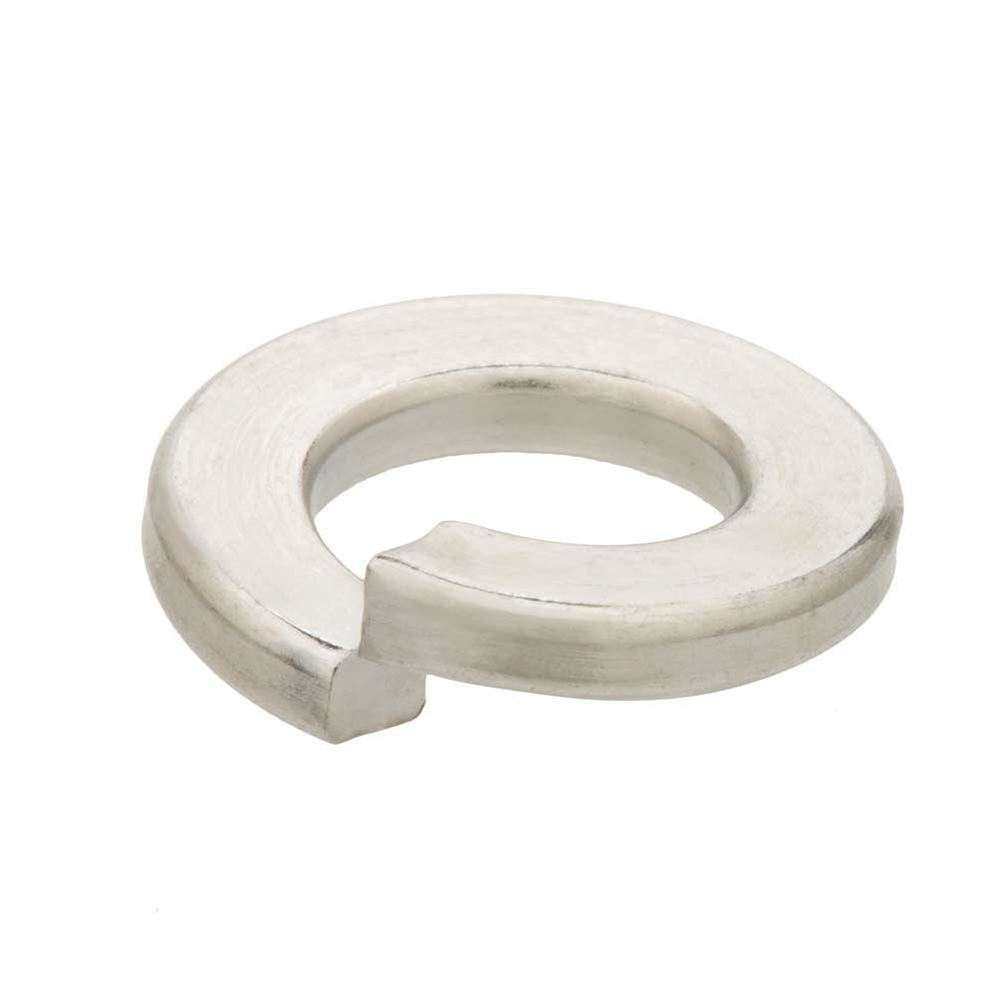 Washer, M8 Split Lock, Clear Zinc