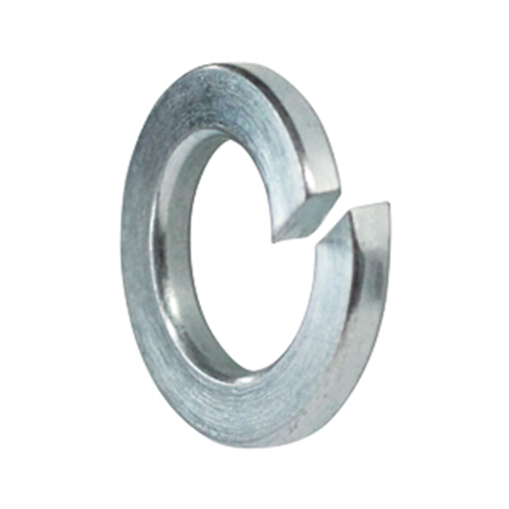 Washer, M10 Split Lock, Clear Zinc Finish