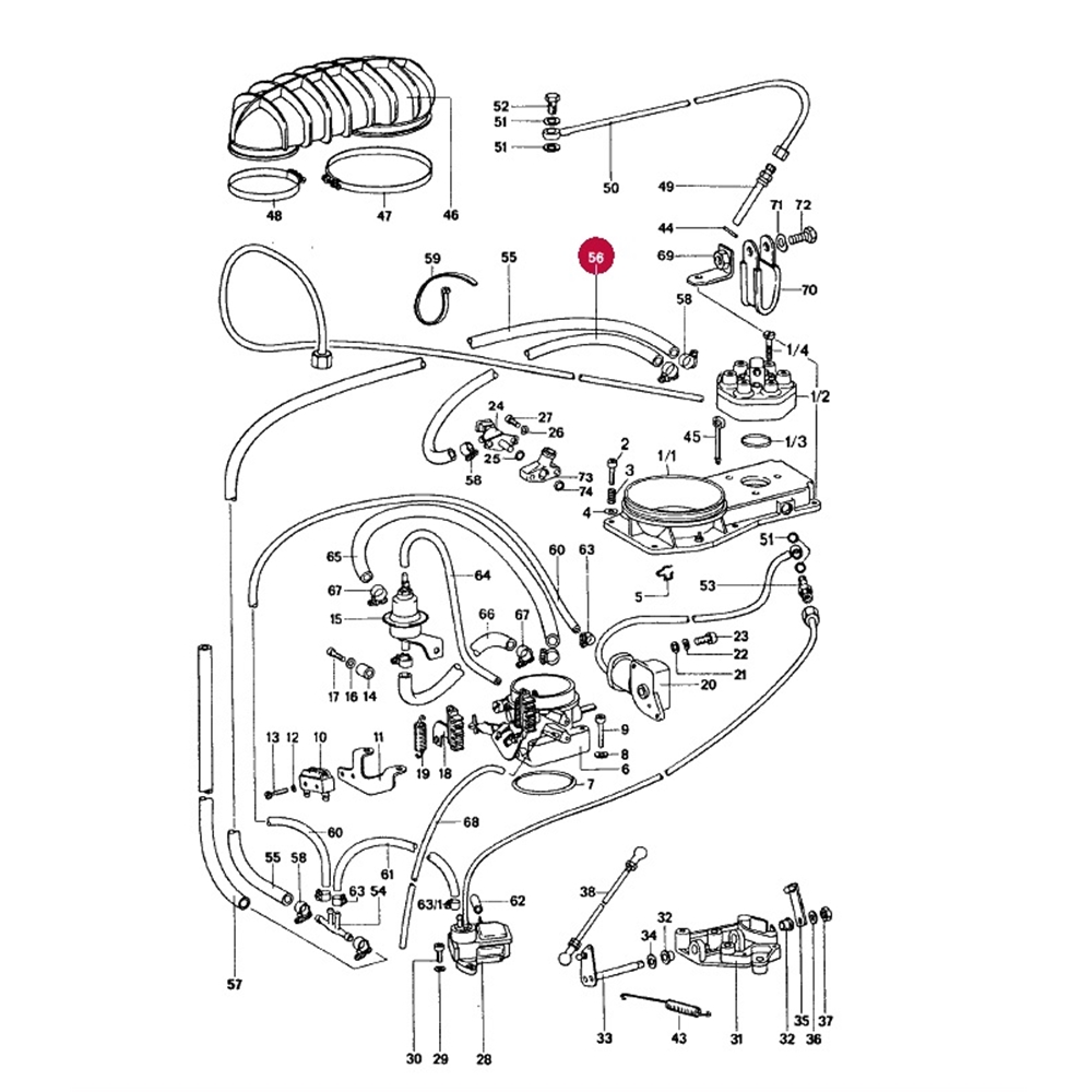 Fuel Line, Fuel Distributor to Cold Start Valve