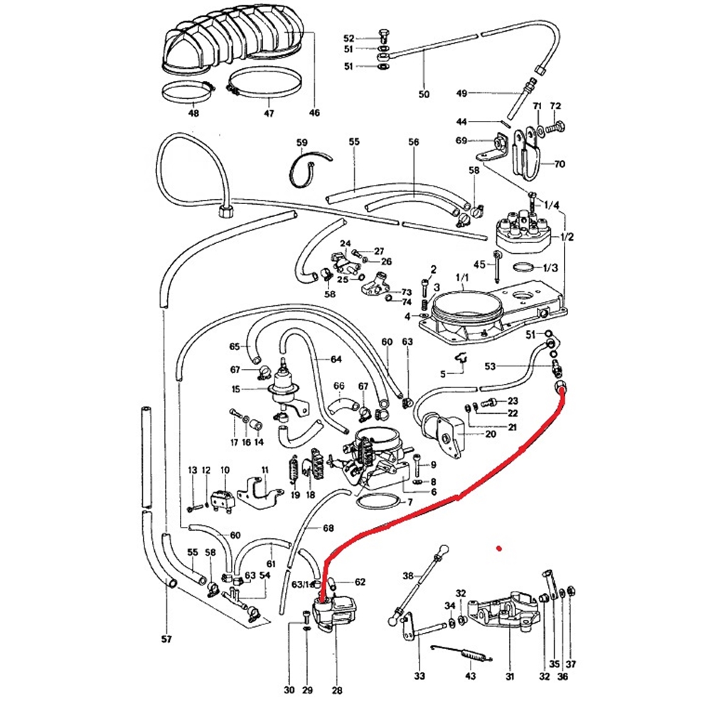 Fuel Line, WUR to Fuel Distributor