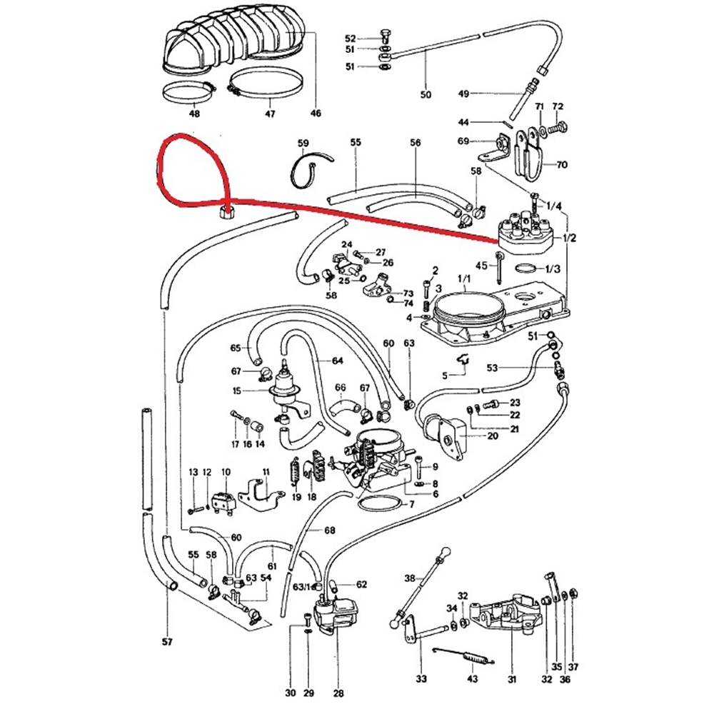 Fuel Line, Filter to Fuel Distributor