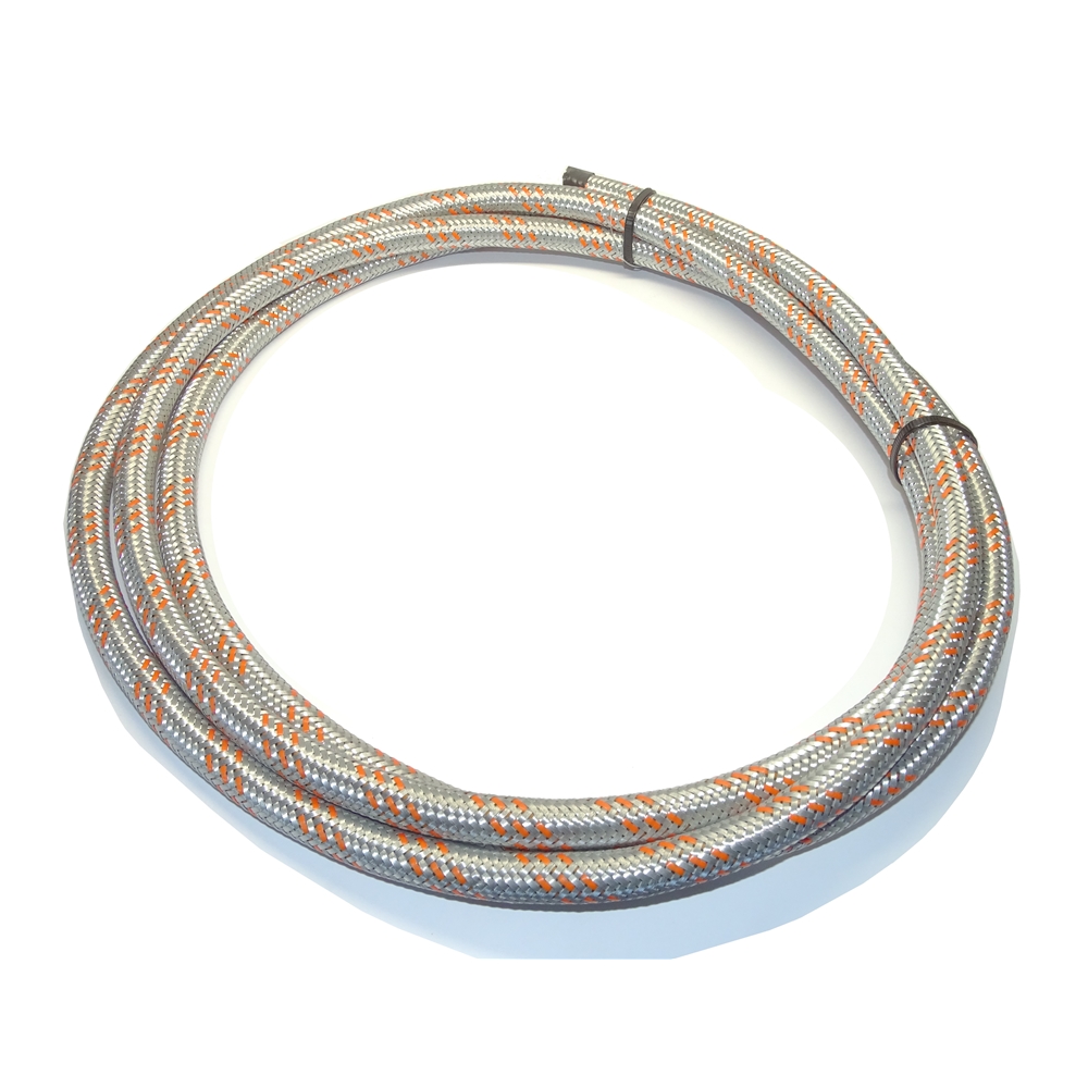 Hose Zinc Plated Steel Braided 9.5 mm ID 