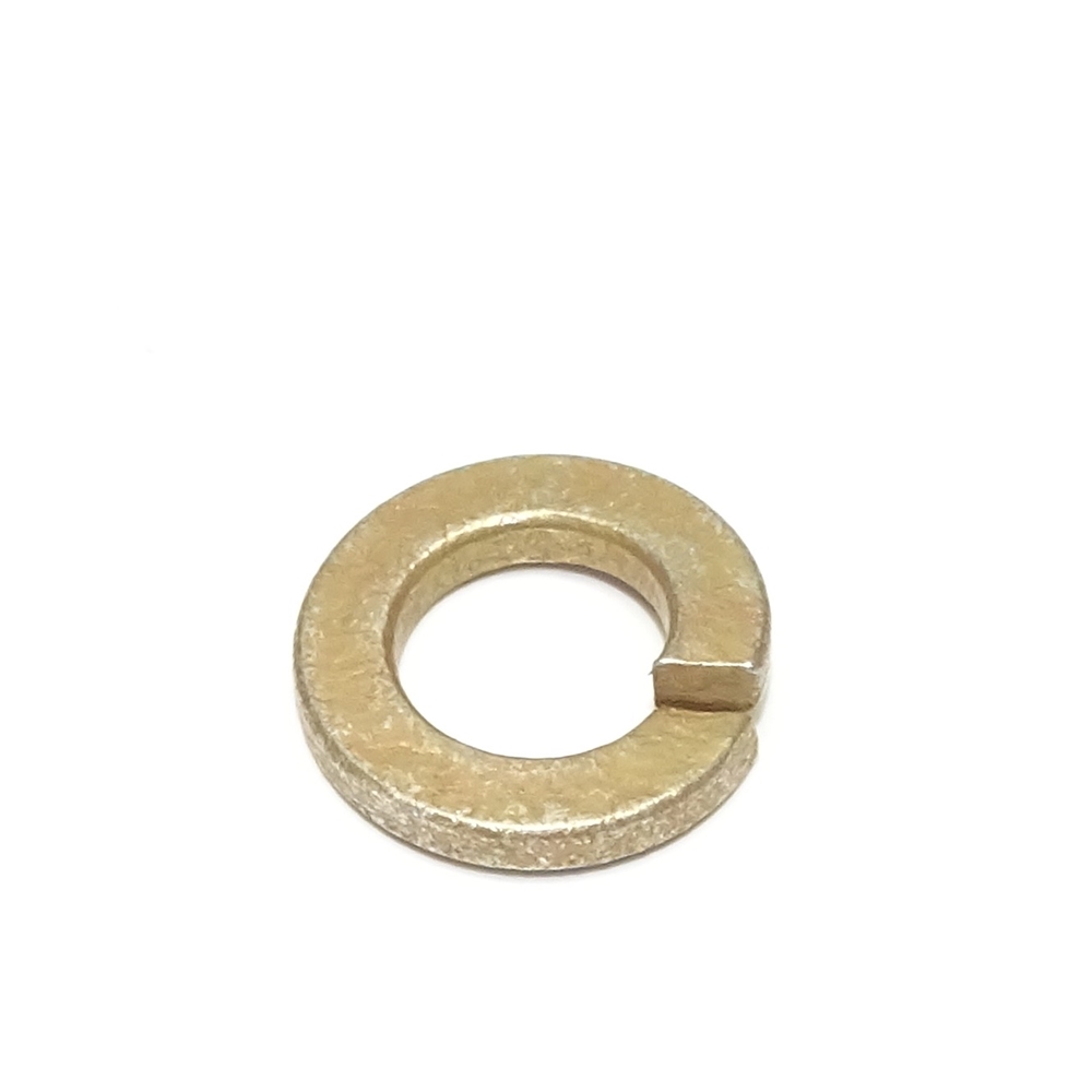 Washer, M8 Split Lock, Yellow Zinc Finish