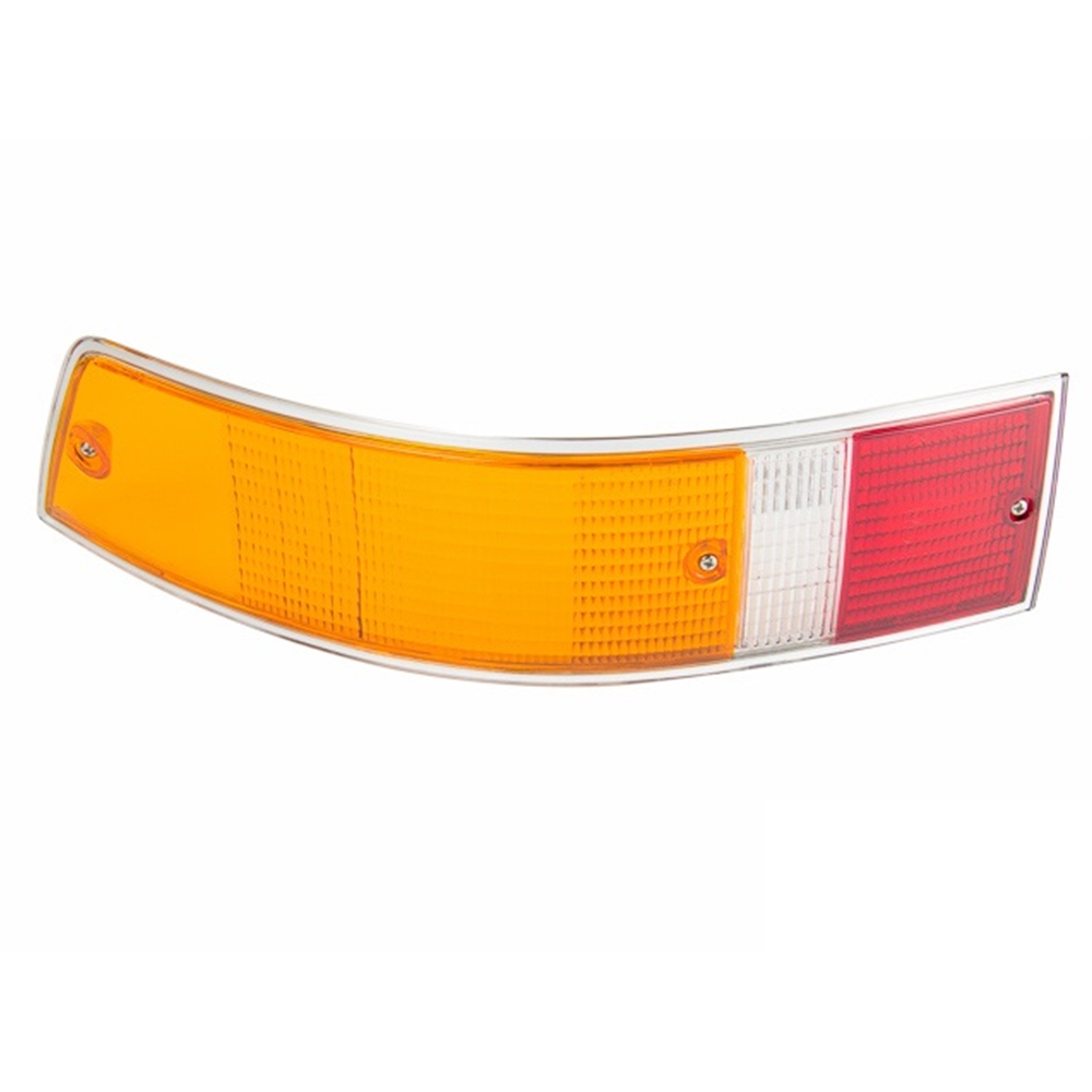 Tail Light Lens, European w/Silver Trim Left