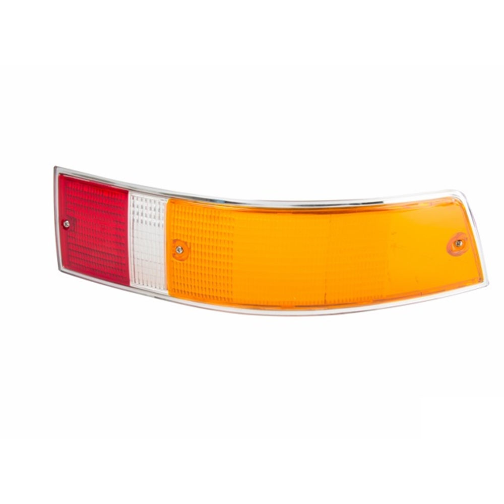 Tail Light Lens, European w/Silver Trim Right