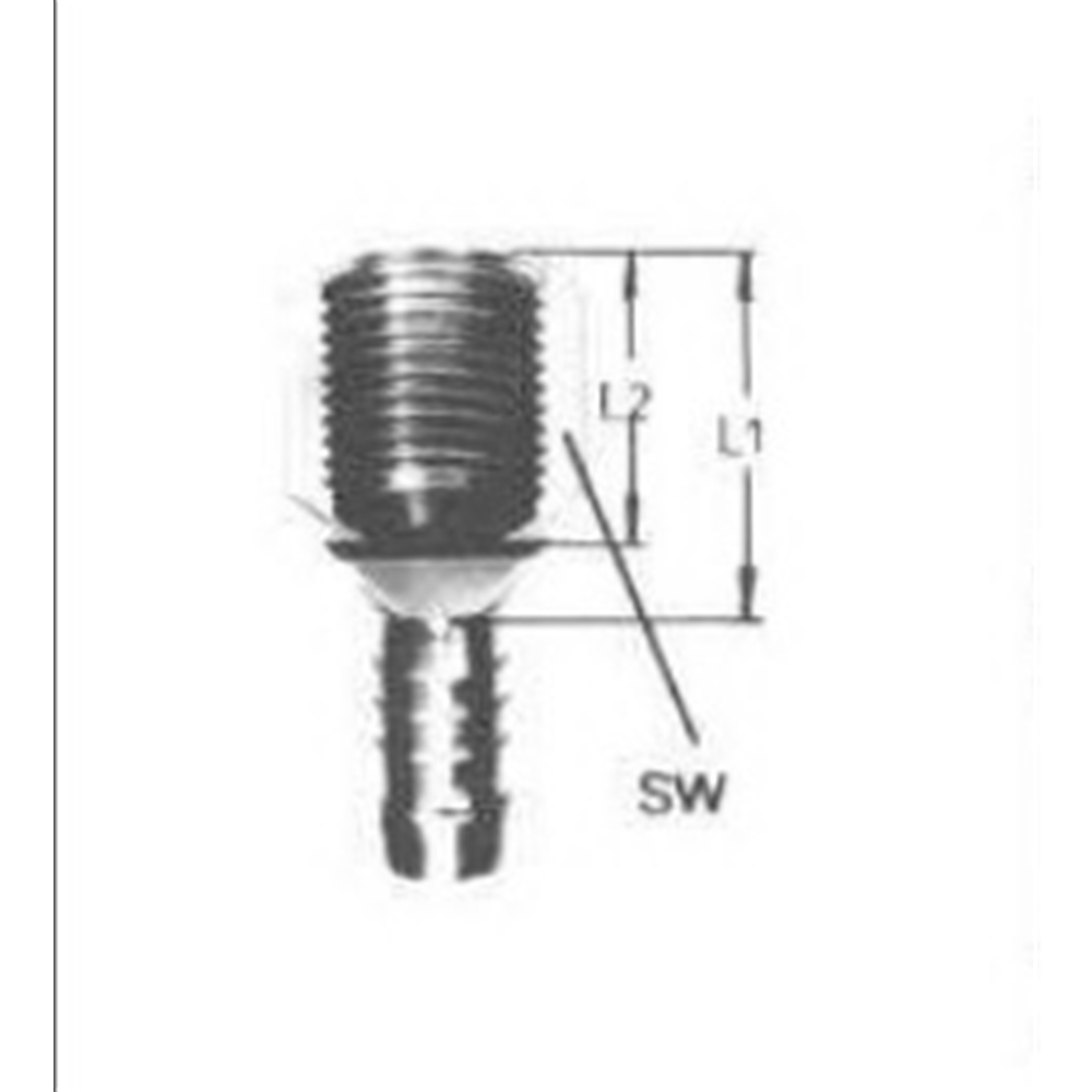 Female M14 x 1.5 thread to 8mm Hose barb