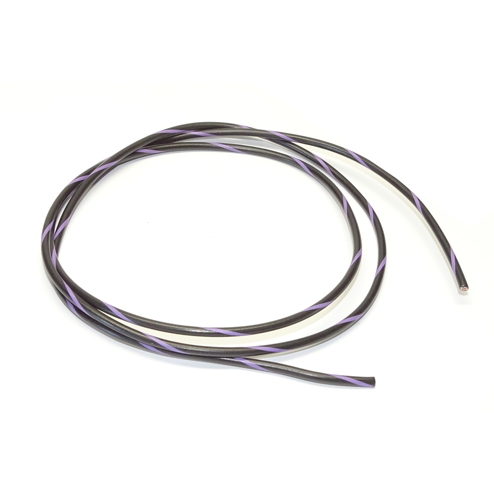 Primary Wire 16Ga Black w/ Purple Trace