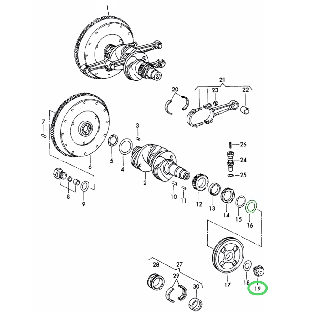 Crankshaft Pulley Nut