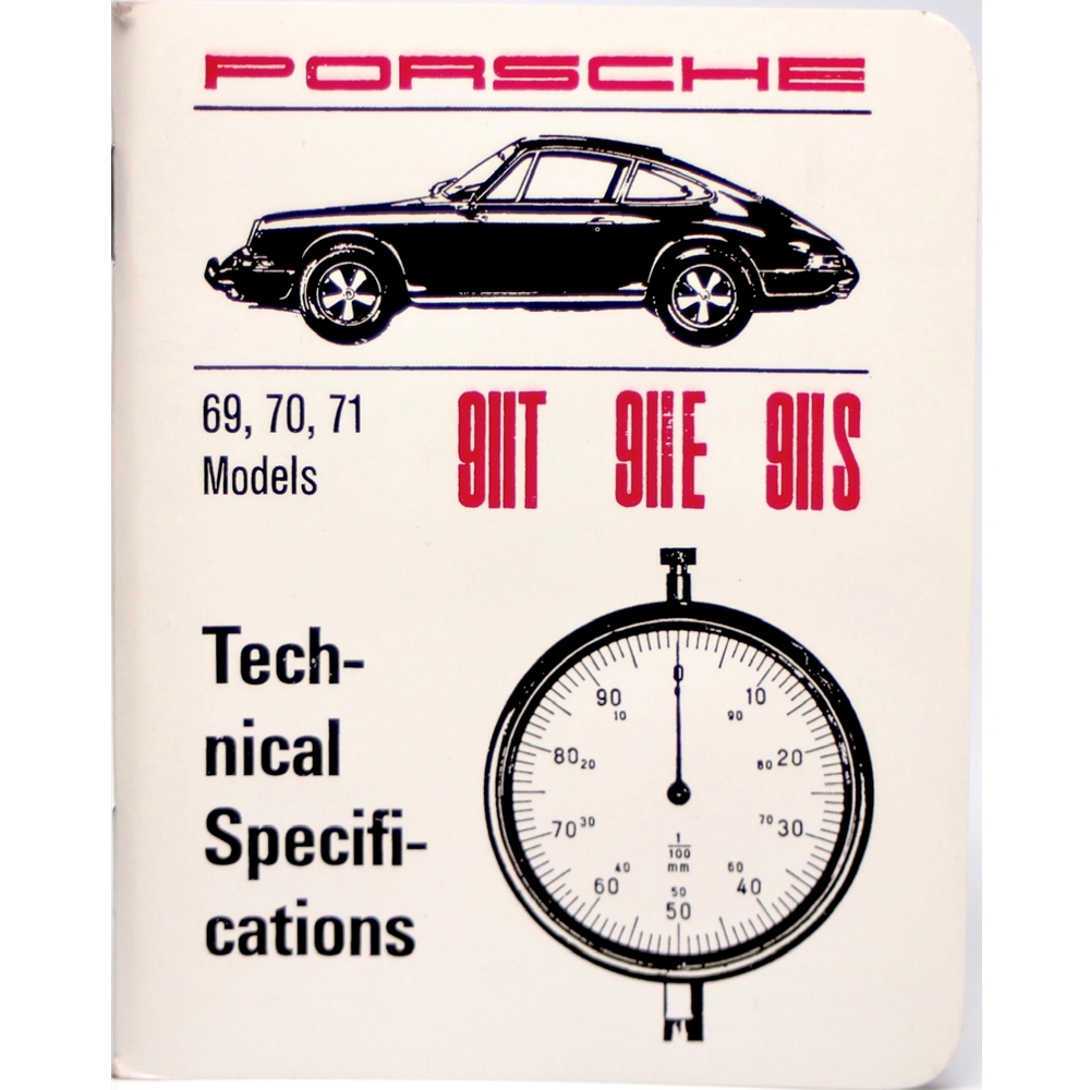 Tool Box Spec Book,<br />911 Models 1969-71