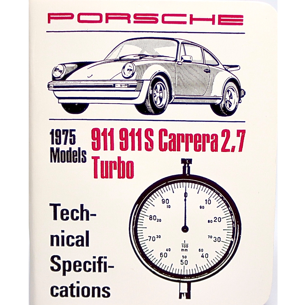 Tool Box Spec Book,<br />911 & Turbo 1975