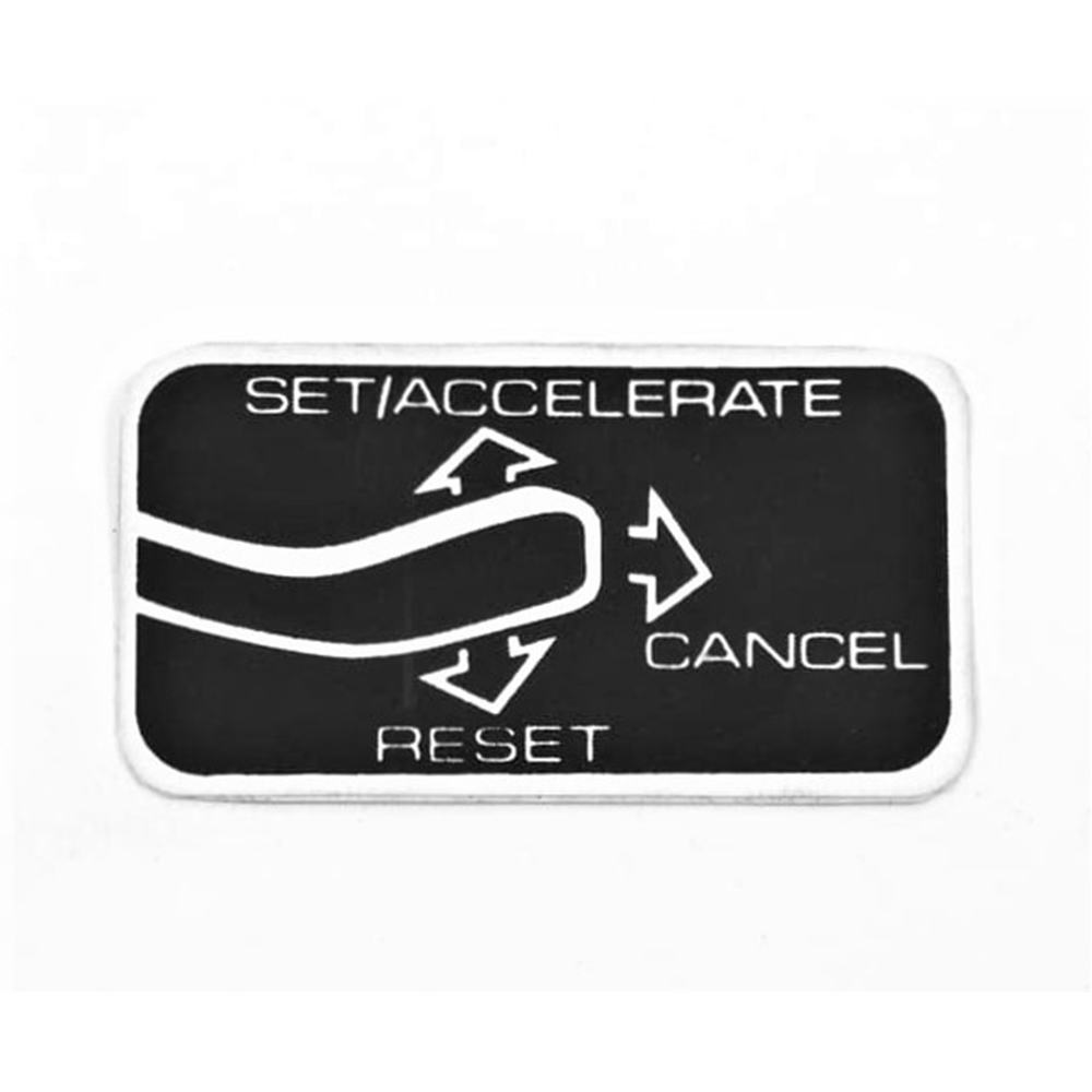 Cruise Control Decal for Dashboard