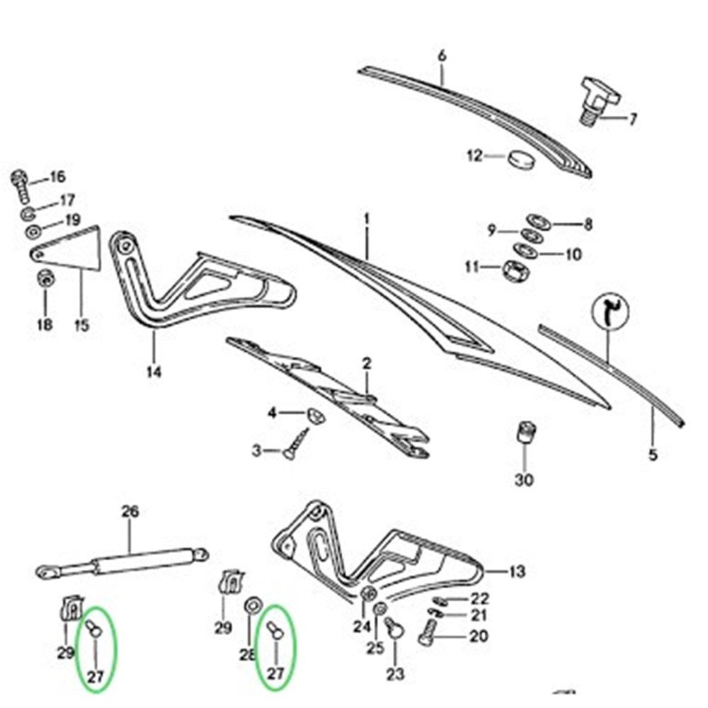 Rear Deck Lid Strut Pin