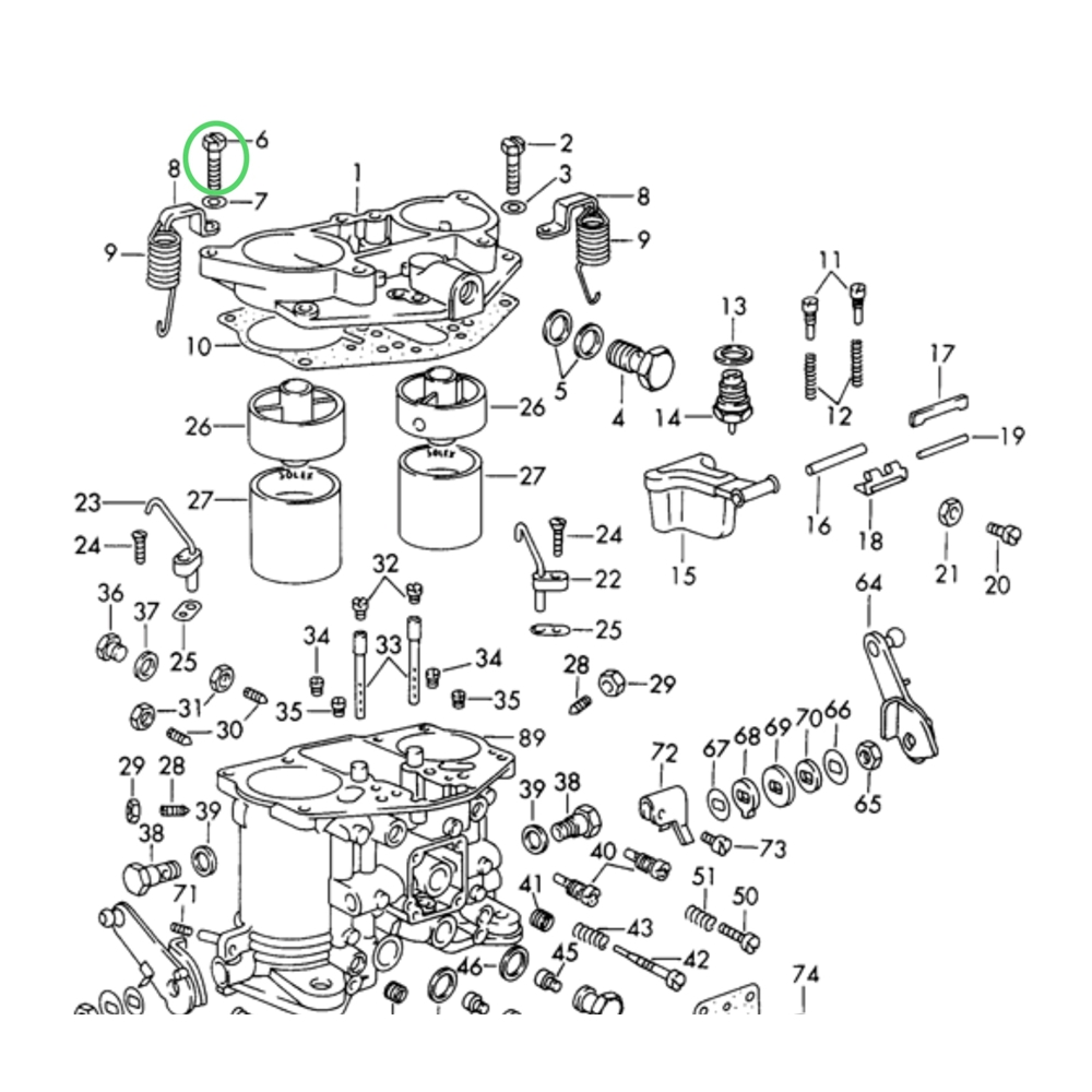 Screw for Solex Spring Bracket