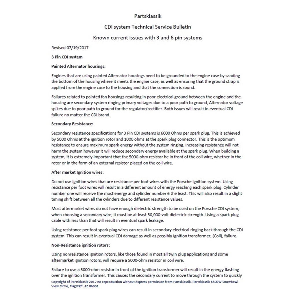 CDI System TSB, Free Download with Purchase