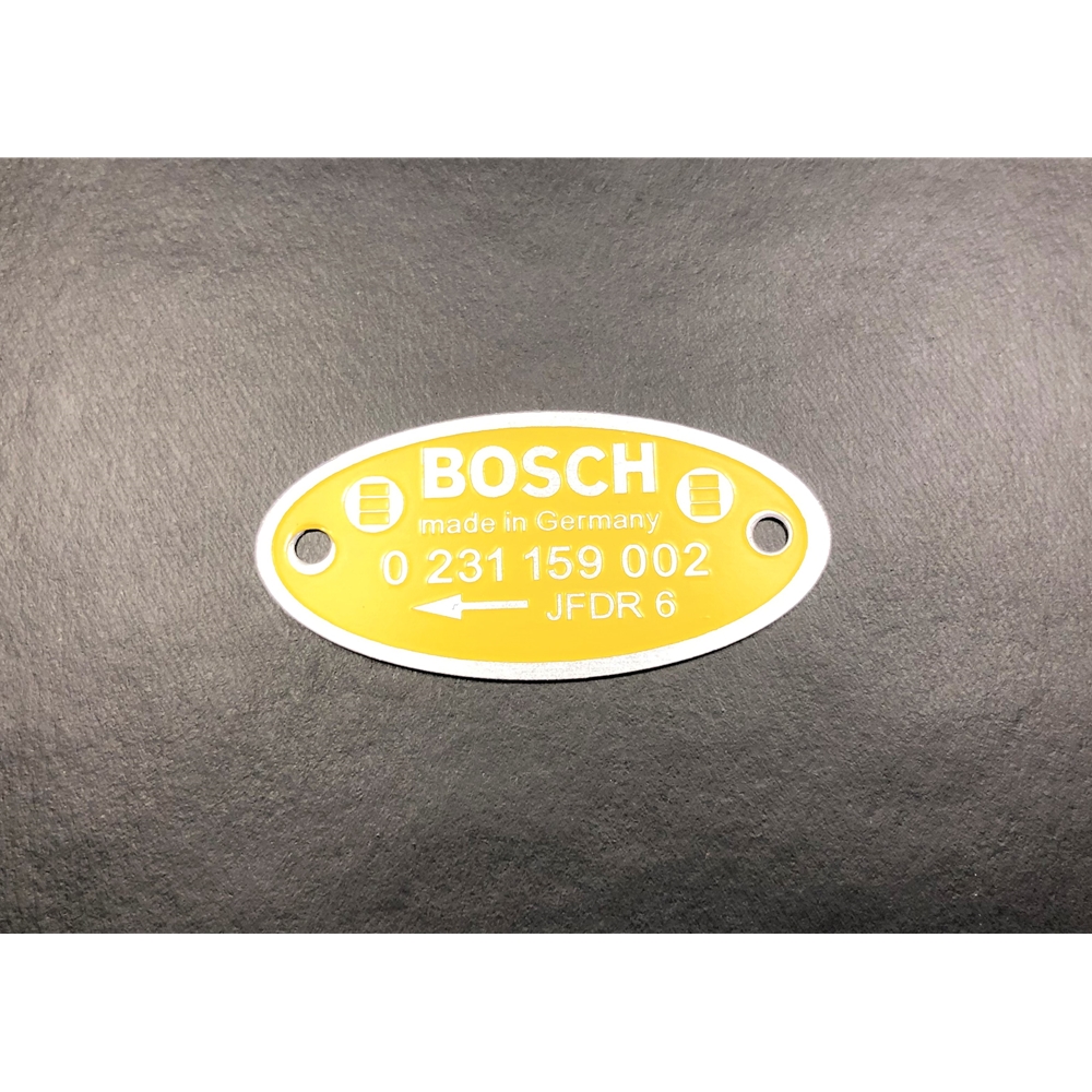 Builder’s Plate, Bosch 002 (Yellow Tag)