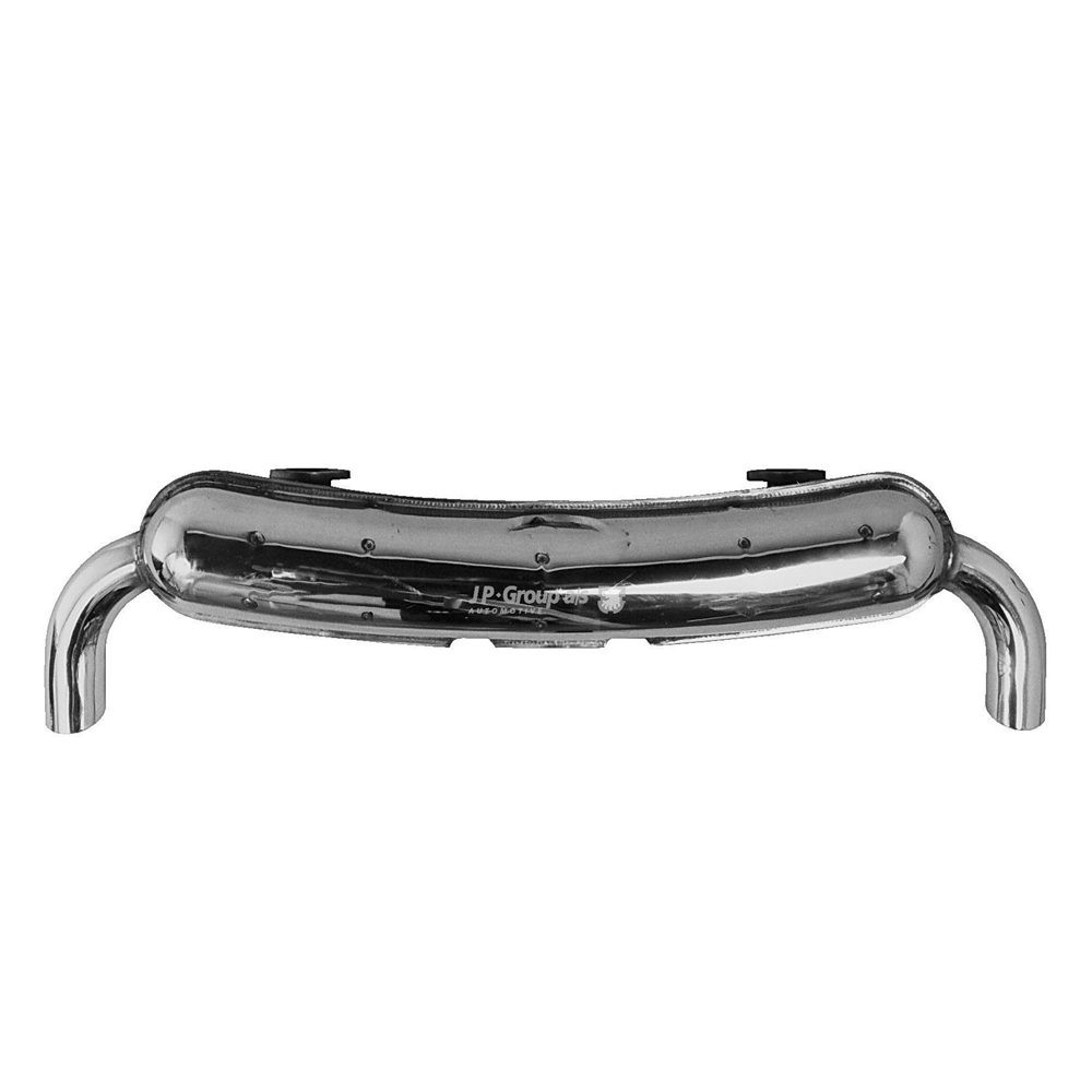 Muffler, Polished Stainless Dual Output