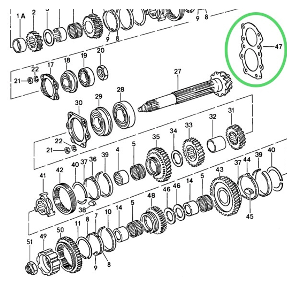 Transmission Shim, Pinion Shaft .10mm