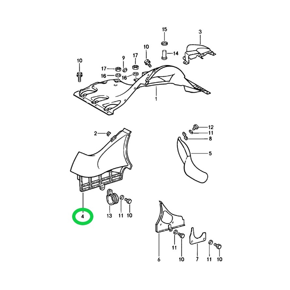 Hot Air Socket, Fan to Blower Motor