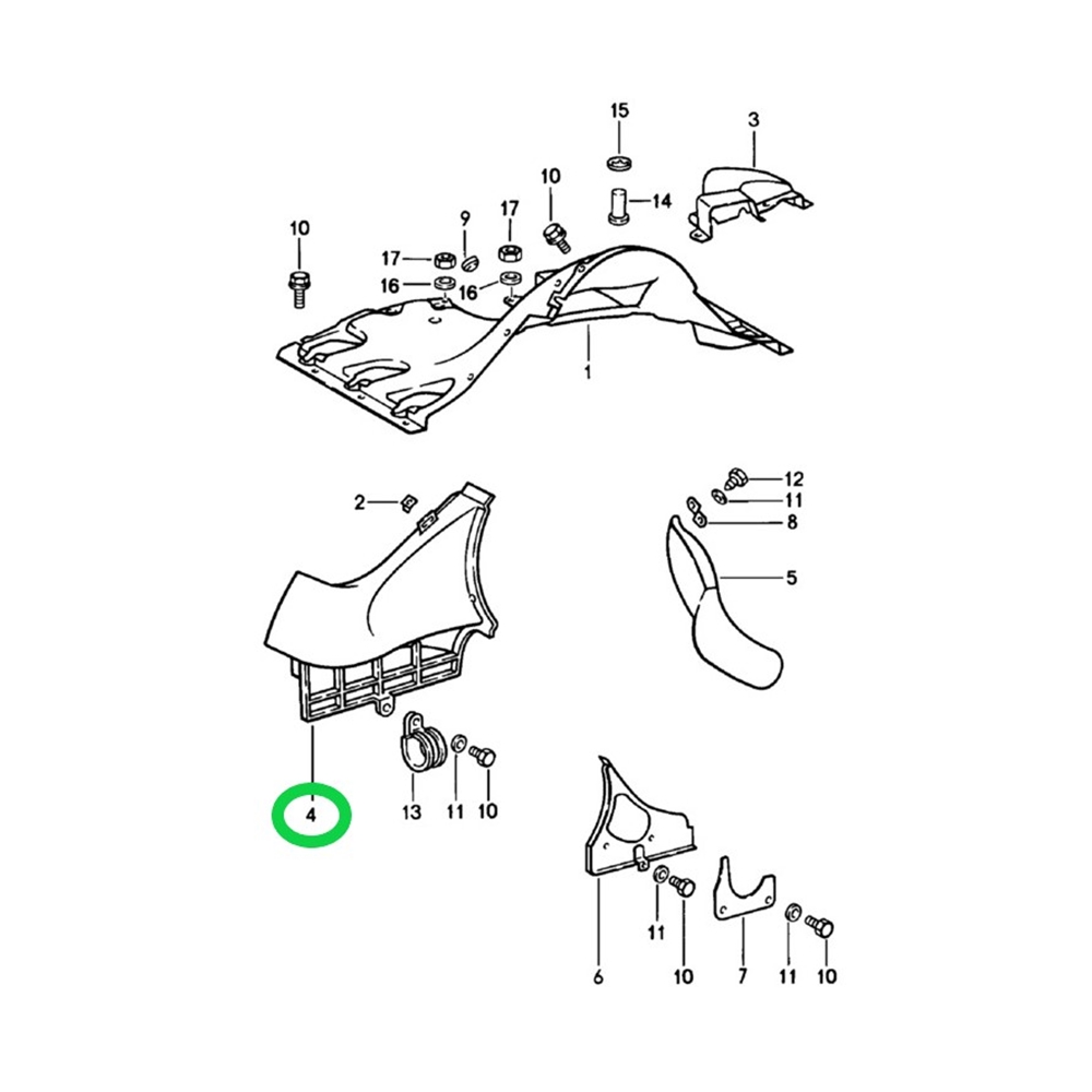 Hot Air Socket, Fan to Blower Motor