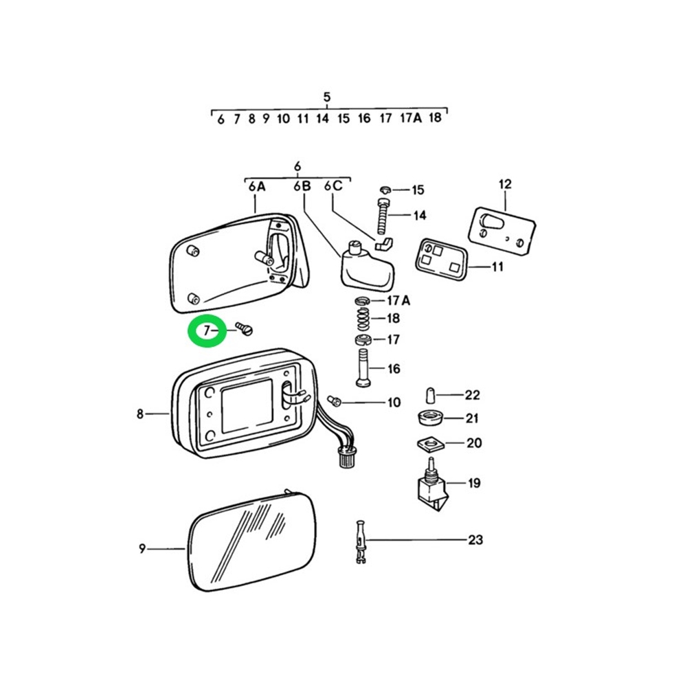 Side Mirror Hex Bolt