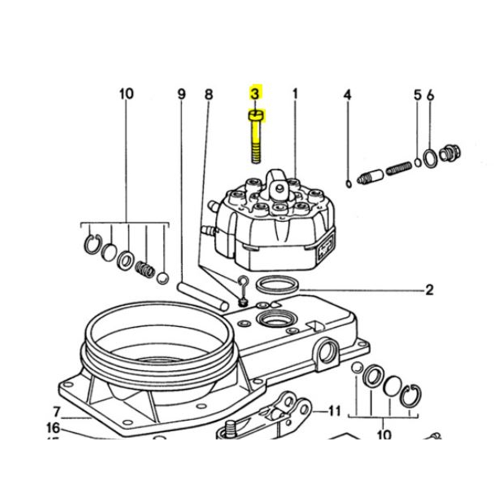 Fuel Distributor Hold Down Screw