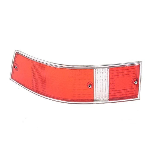 Tail Light Lens, USA w/Silver Trim Left