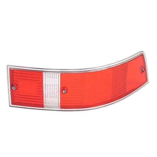 Tail Light Lens, USA w/Silver Trim Right