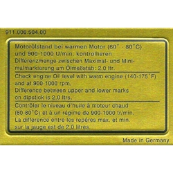Decal, Engine Oil Level