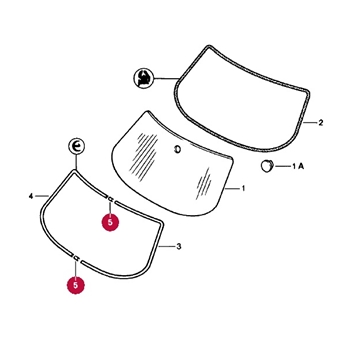 Black-windshield-molding-trim-connectors  91154192101