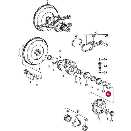 Oil Slinger, Front Pulley 356/912