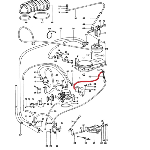 Fuel Line, Throttle Valve To Fuel Distributor