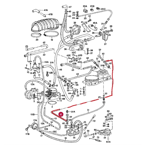 Warm up Regulator return hose