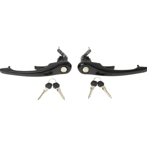 Black Door Handle Set, With Keys