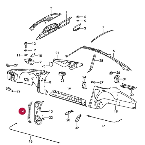 Left Front Fender Wing 90150105300