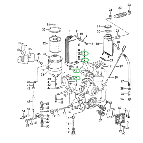 O-Ring for Late 912 Oil Cooler, 999.701.142.40, 99970114240, 999 701 142 40, 999-701-142-40