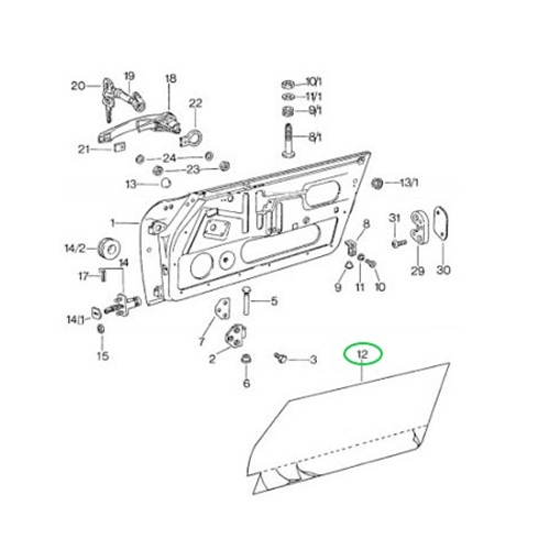 91153188900 Door Panel Seal