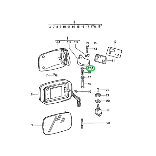 Side Mirror Adjusting Washer, Upper