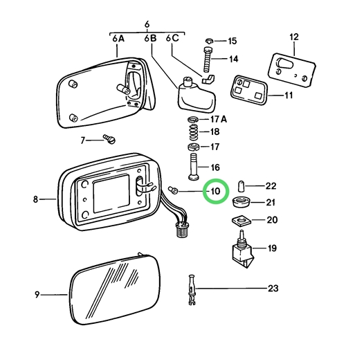 Side Mirror Glass Grommet