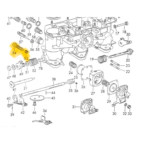 Weber Throttle Lever Stop Screw / Spring